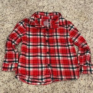 100% Cotton Flannel Cat & Jack Christmas Shirt 3T